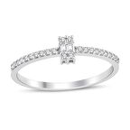 0.28 Karat Baget Pırlanta Yüzük (H-I VS)